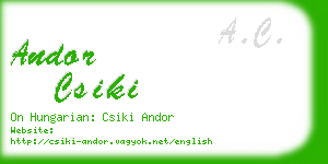 andor csiki business card